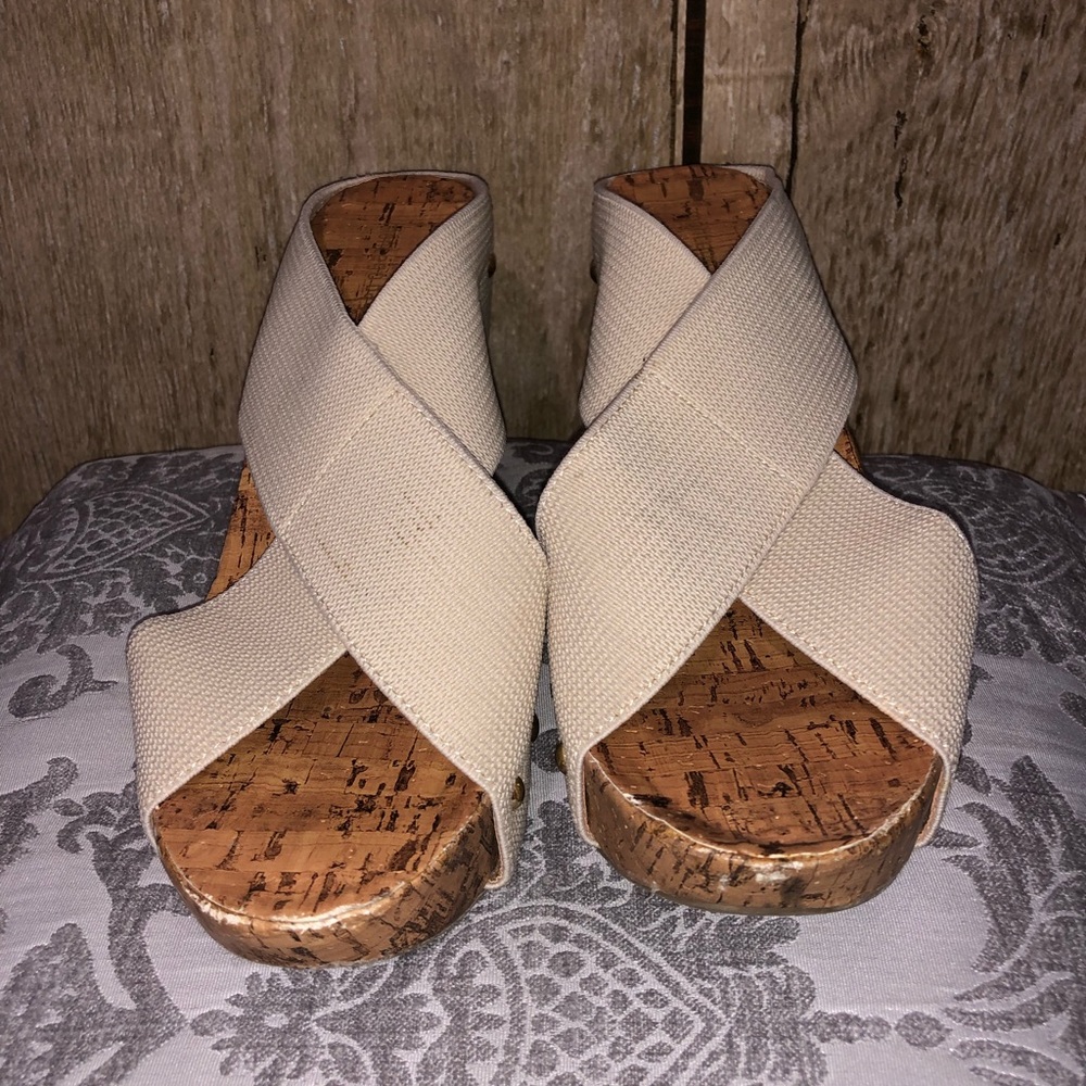 Crossed Wedge Heels